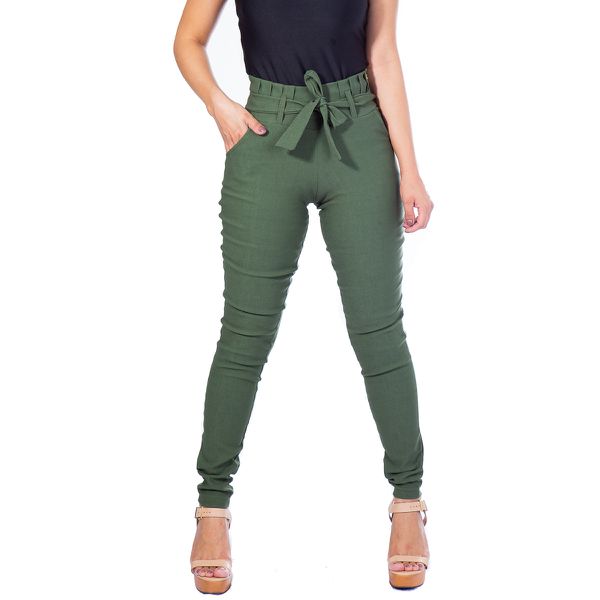Calça com laço na lateral sales