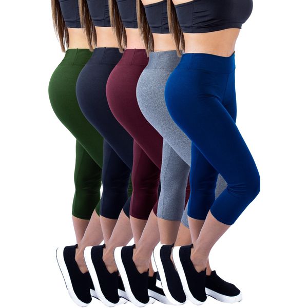 Kit 5 Calças Legging Corsário Suplex