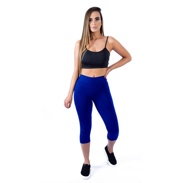 Calça Legging Suplex Corsário Azul Royal