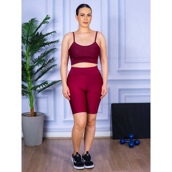 Conjunto Bermuda e Top Alça Bordo