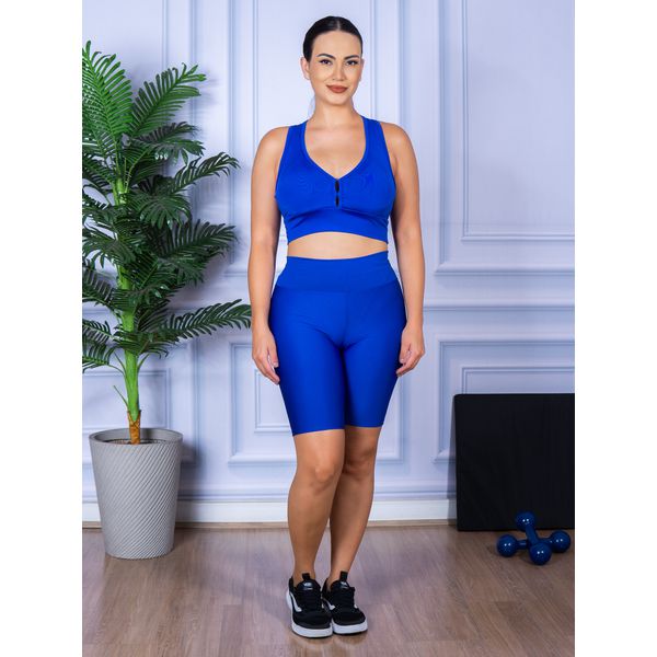 Conjunto Bermuda e Top Nadador Azul Royal
