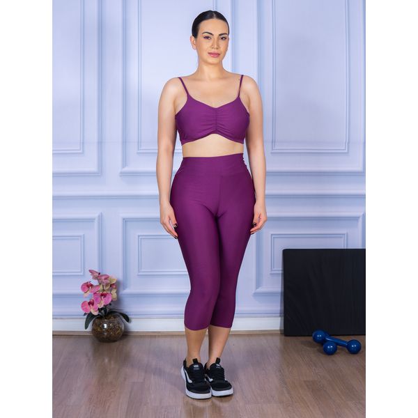 Conjunto Corsário e Top Alça Costa Aberta ROXO