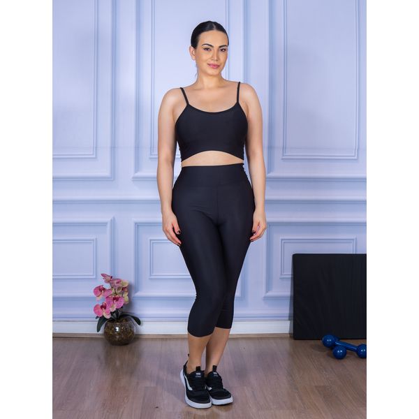 Conjunto Corsário e Top Alça Preto