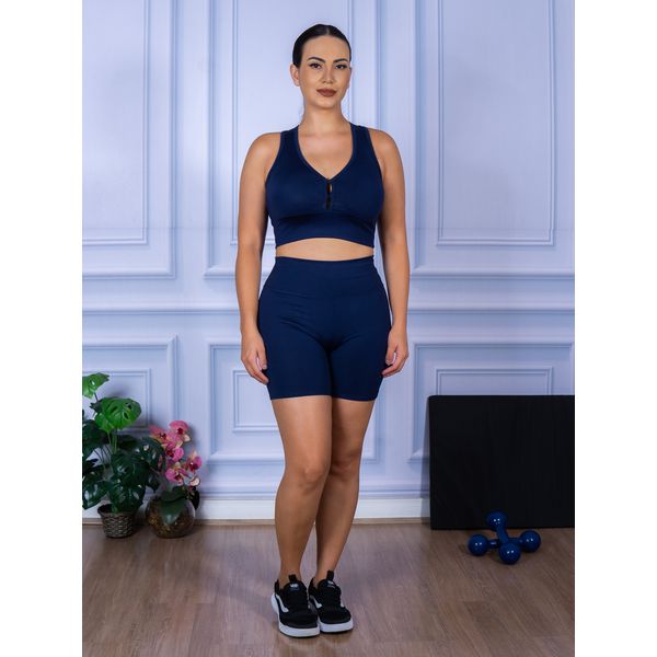 Conjunto Shorts e Top Nadador Suplex Azul Marinho