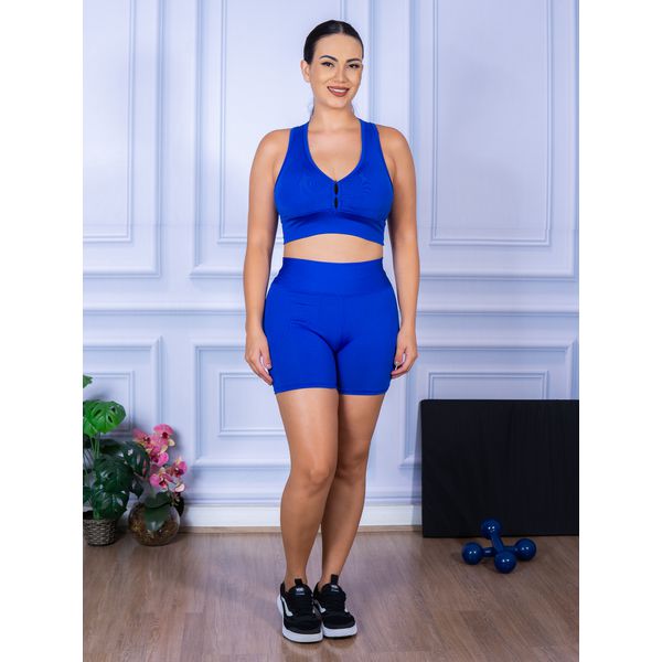 Conjunto Shorts e Top Nadador Suplex Azul Royal