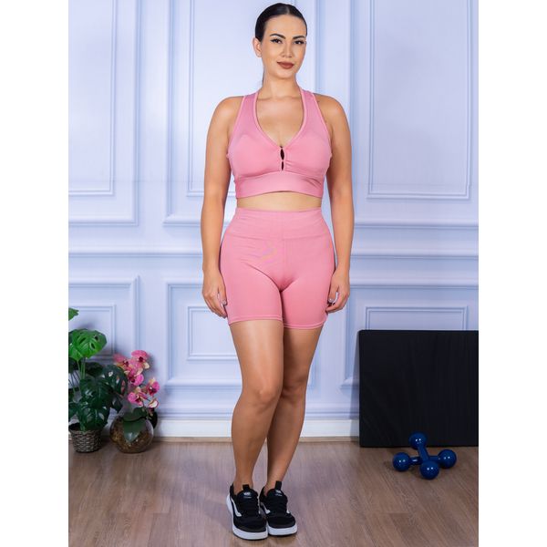 Conjunto Shorts e Top Nadador Suplex Rosa
