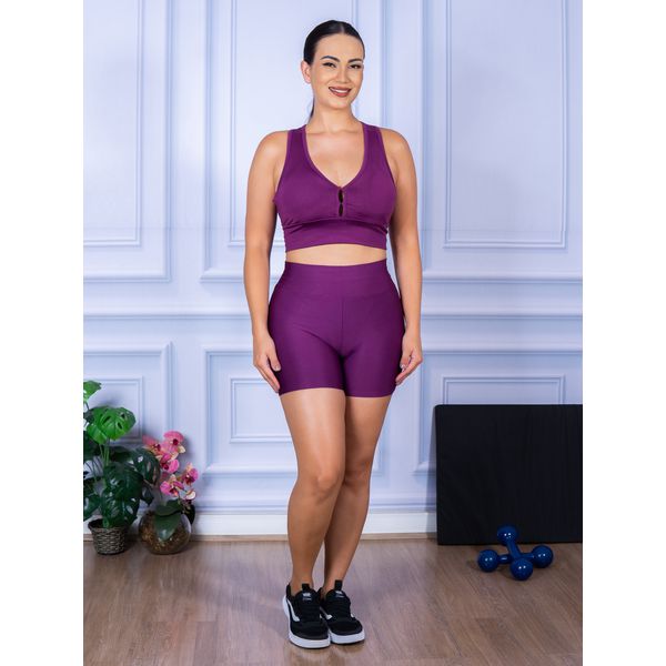 Conjunto Shorts e Top Nadador Suplex Roxo