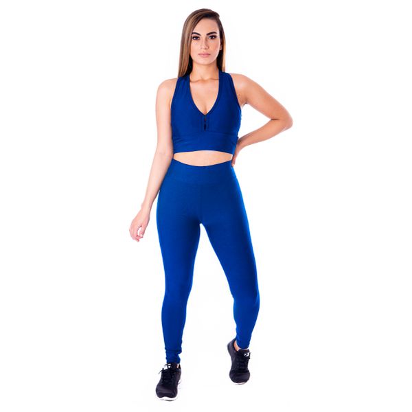 Conjunto Suplex Liso Azul Marinho