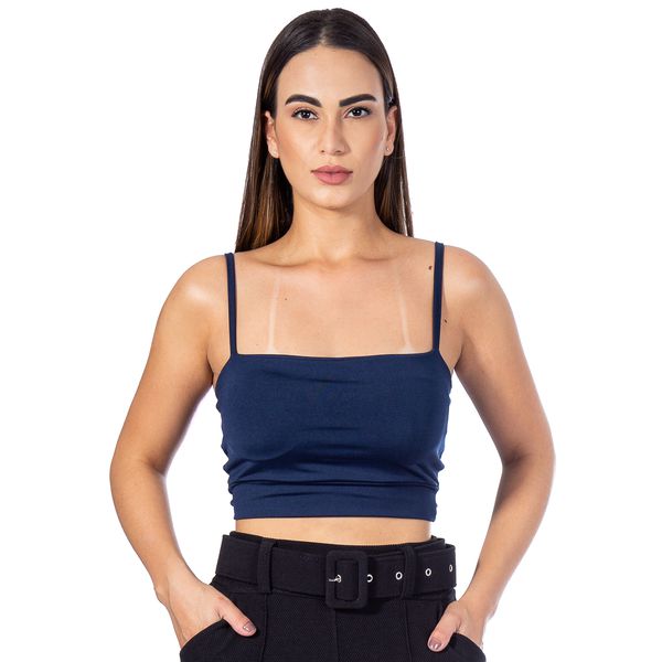 Blusa Cropped Alca Feminino Com Bojo Top Croped Linda Roupa