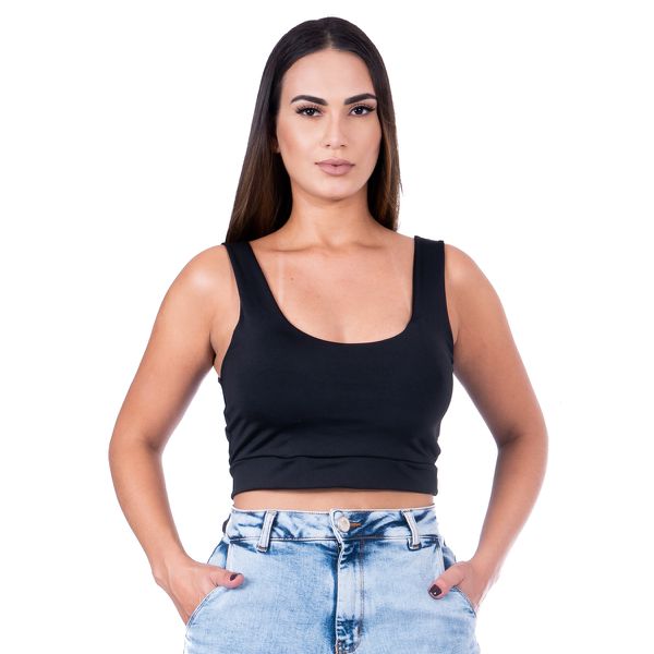 Cropped Suplex Regata Preto