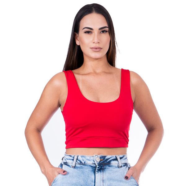 Cropped Suplex Regata Vermelho