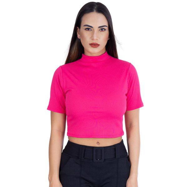 Cropped Gola Canelado Pink