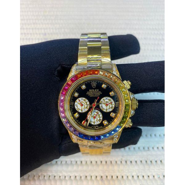 ROLEX DAYTONA FEMININO DOURADO PREMIUM STRASS COLOR