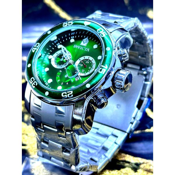 PRO DIVER BANHADO PRATA FUNDO VERDE