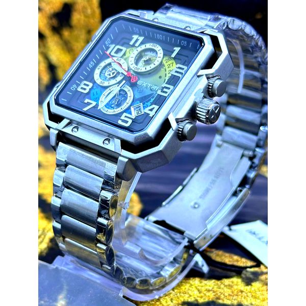 EXTRI QUADRADO PRATA FUNDO AZUL E AMARELO FUNCIONAL