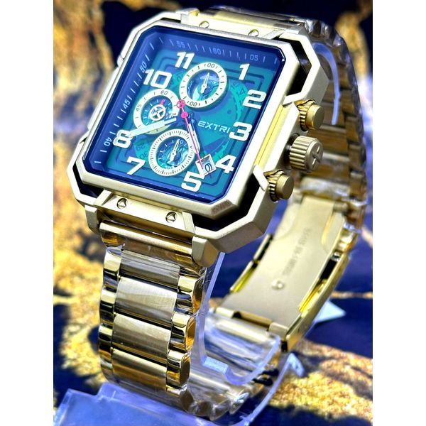 EXTRI QUADRADO DOURADO FUNDO VERDE FUNCIONAL