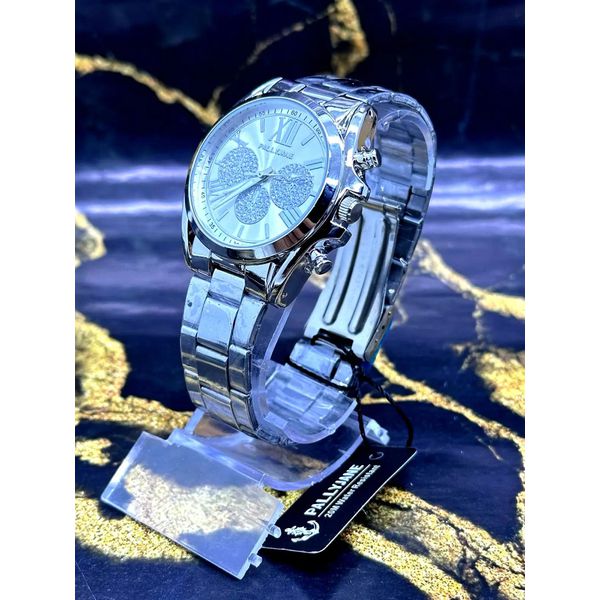 PALLYJANE FEMININO FOLHEADO TODO PRATA