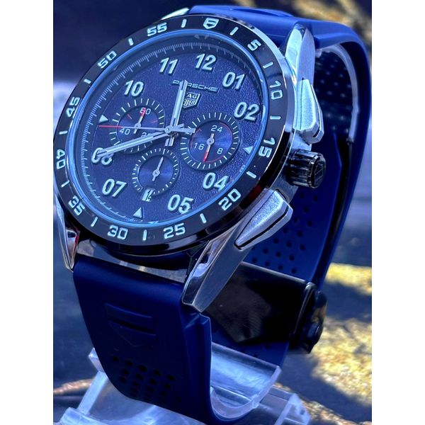 TAG HEUER PORSCHE TODO AZUL LINHA BANHADA FUNCIONAL