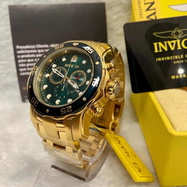 PRO DIVER DOURADO FUNDO VERDE PREMIUM