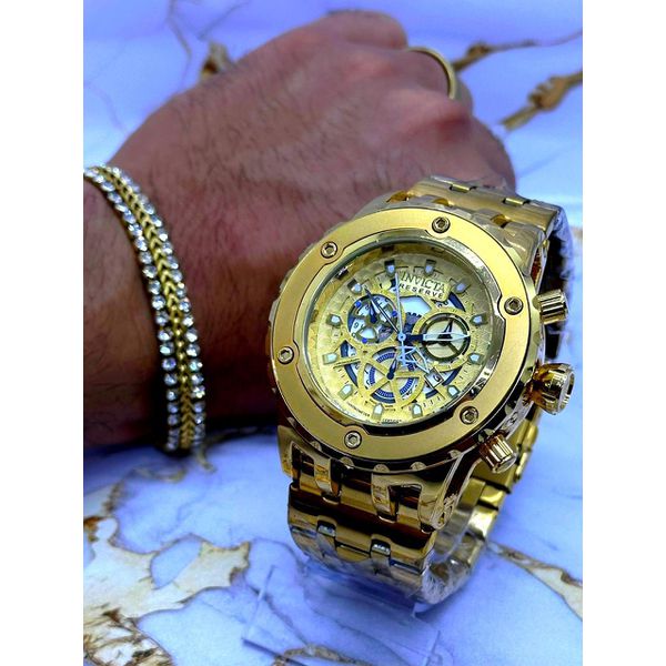 INVICTA RESERVE TODO DOURADO
