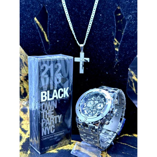 INVICTA RESERVE PRATA FUNDO PRETO