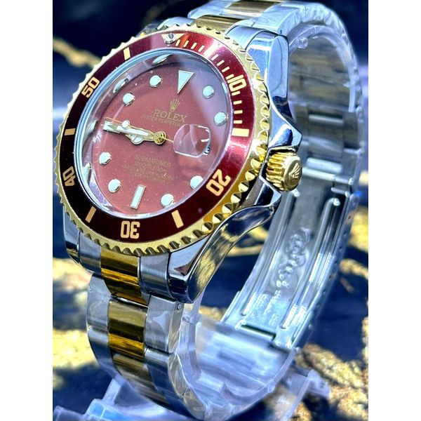 RLX SUBMARINER BATERIA MISTO FUNDO MARROM