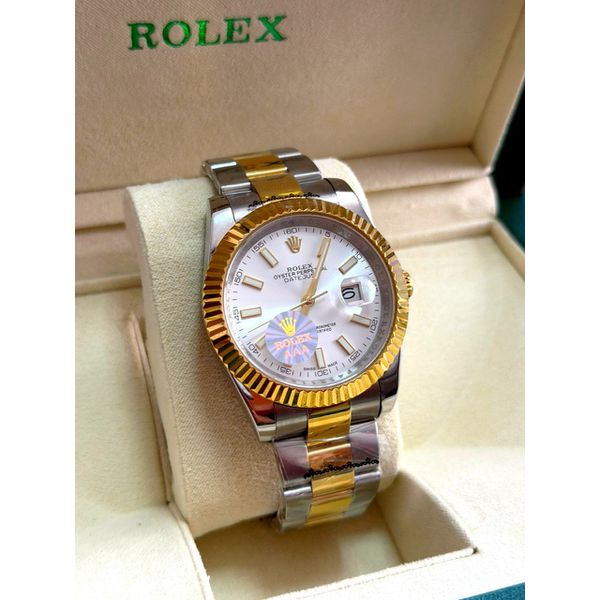 RLX MISTO FUNDO BRANCO OYSTER PERPETUAL DATE JUST LINHA PREMIUM
