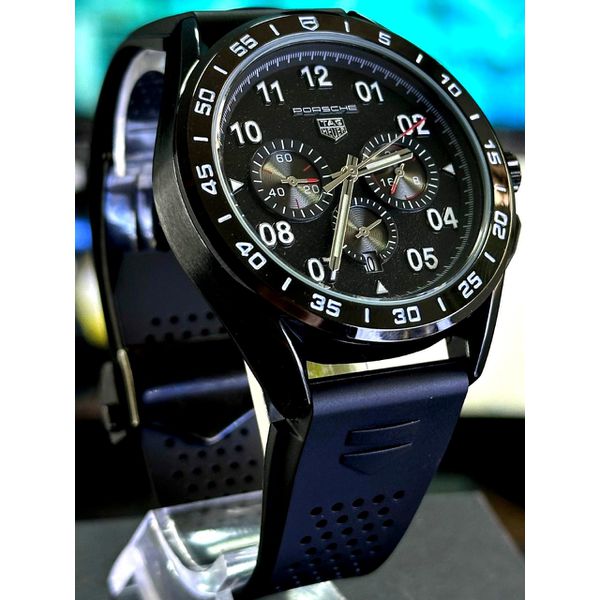 TAG HEUER PORSCHE TODO PRETO LINHA BANHADA FUNCIONAL