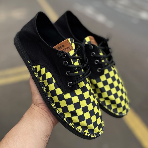 Vans top quadriculado amarelo