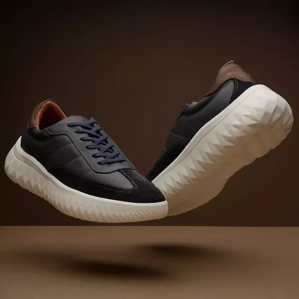 Monaco 37501 Couro Grease Marinho Camurça Marinho Grase Café Sola Gelo 