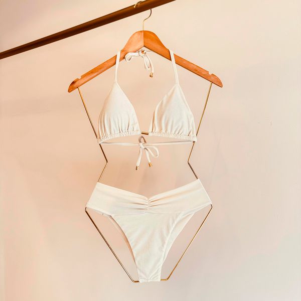 TOP NARA CORTININHA BIQUINI - OFF-WHITE