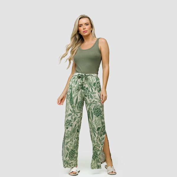 CALÇA PANTALONA ARARAS VISCOSE - ESTAMPADO