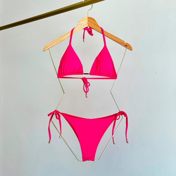 TOP NARA CORTININHA BIQUINI - PINK