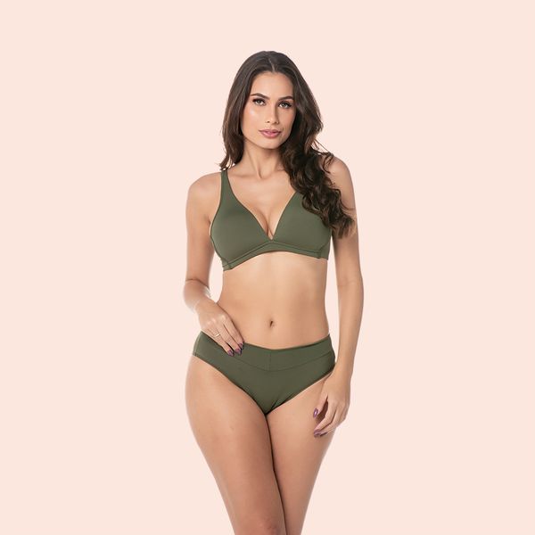 SUTIÃ SEM ARO COM BOJO MACIO E ALONGADO EM MICROFIBRA - VERDE MAJOR