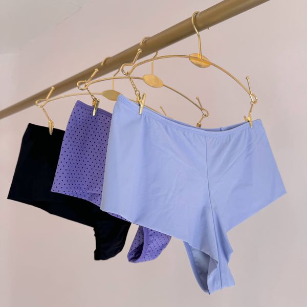 KIT CALCINHA MICROFIBRA HOT PANTS FIO DUPLO - COM 03 PEÇAS - PRETO/POA/FROZEN