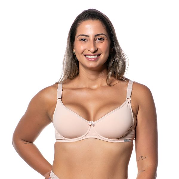 SUTIÃ SEM BOJO COM ARO MEIA TAÇA EM MICROFIBRA - BASE