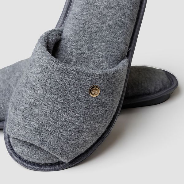 CHINELO ABERTO ATOALHADO - CINZA