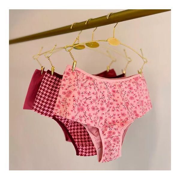 KIT CALCINHA MICROFIBRA HOT PANTS - COM 03 PEÇAS - SANDIA/PIEDPOULE/FLORAL