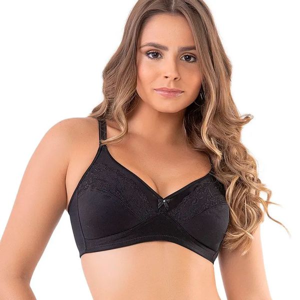 SUTIÃ SEM BOJO SEM ARO ALTA SUSTENTAÇÃO - PRETO