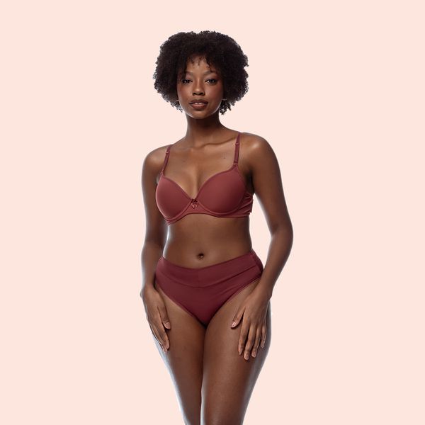 SUTIÃ MEIA TAÇA COM BOJO E ARO EM MICROFIBRA - SENSUALE