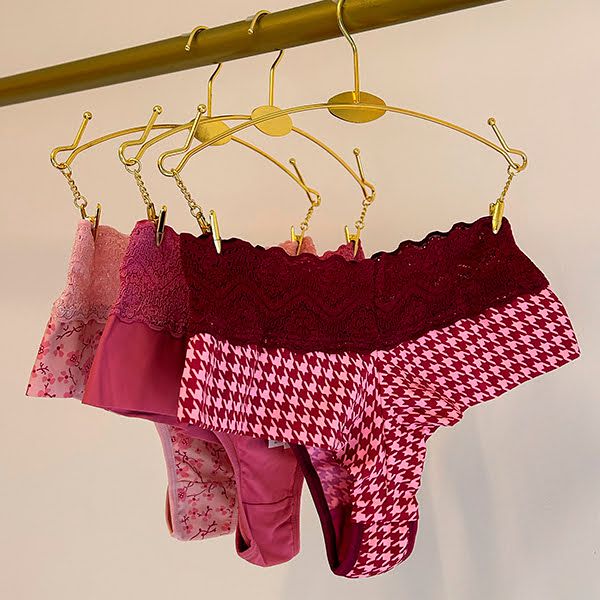 KIT CALCINHA MICROFIBRA FIO DUPLO CÓS EM RENDA - COM 03 PEÇAS - SANDIA/PIEDPOULE/FLORAL