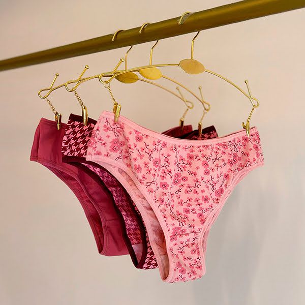 KIT CALCINHA MICROFIBRA TANGA - COM 03 PEÇAS - SANDIA/PIEDPOULE/FLORAL