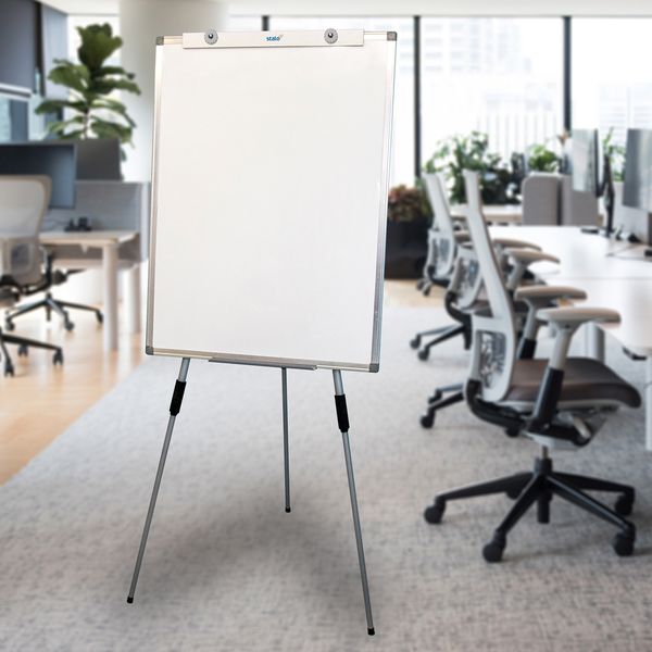 Flip Chart Quadro Branco Office Magnético 67x90cm Tripé Retrátil