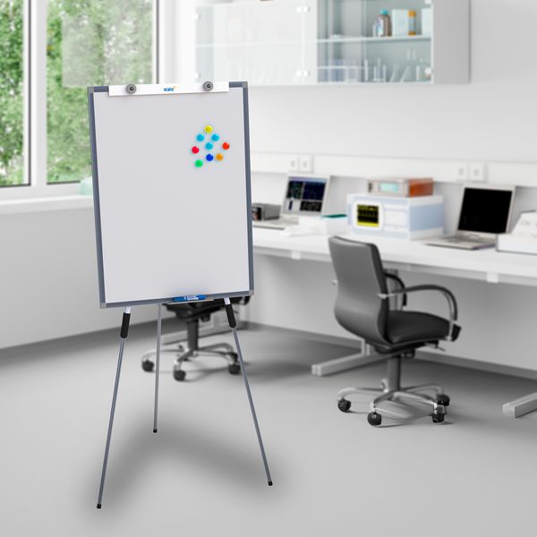 Flip Chart Quadro Branco Office Magnético 67x90cm Tripé Retrátil