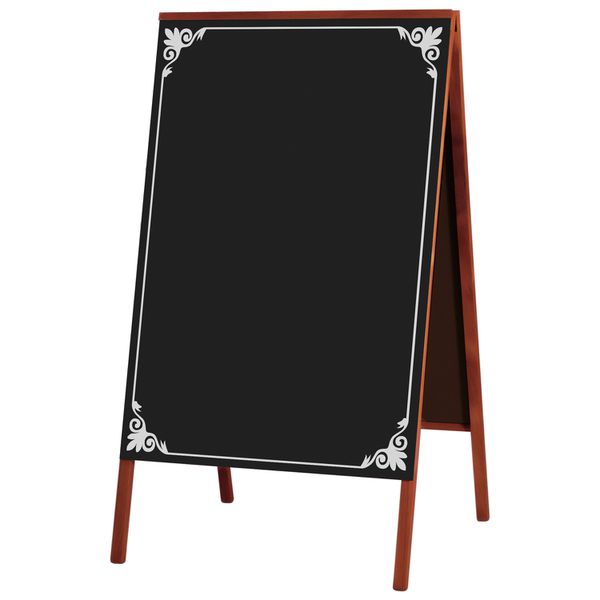 Cavalete de Calçada 70x50cm - Preto Fosco Decorado 2