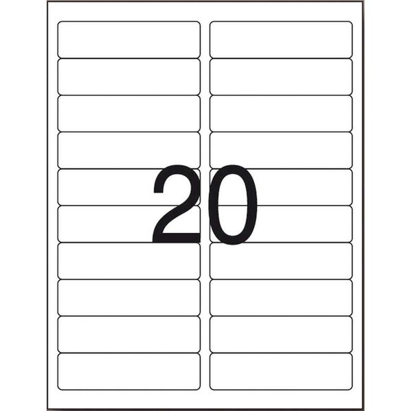Etiqueta Carta Inkjet Laser 6181 100 Folhas 25.4 X 101.6mm Pimaco
