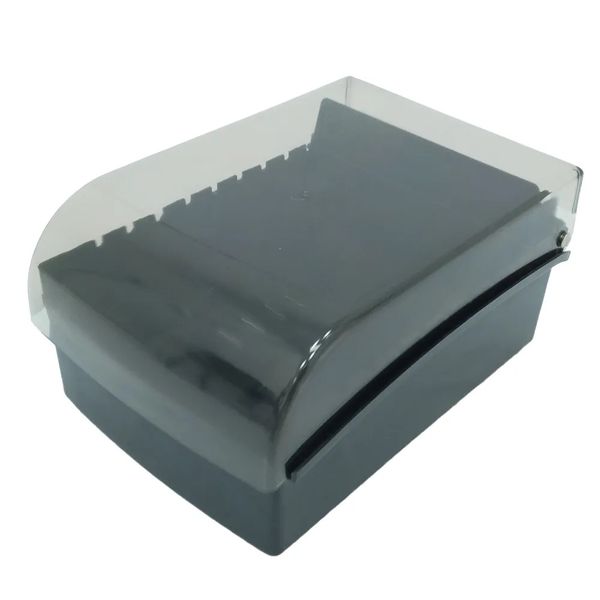 Fichário de Mesa 6x9 com Tampa para Fichas Pautadas - Preto