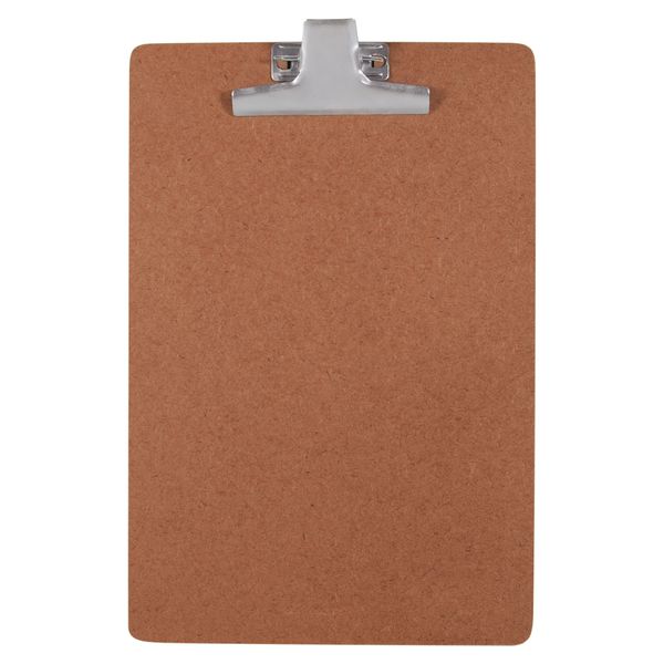 Prancheta Ofício 23x34 de Madeira Duratex 3mm com Prendedor de Metal