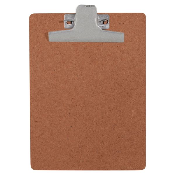 Prancheta 1/2 Ofício 17x23 de Madeira Duratex 3mm com Pegador de Metal