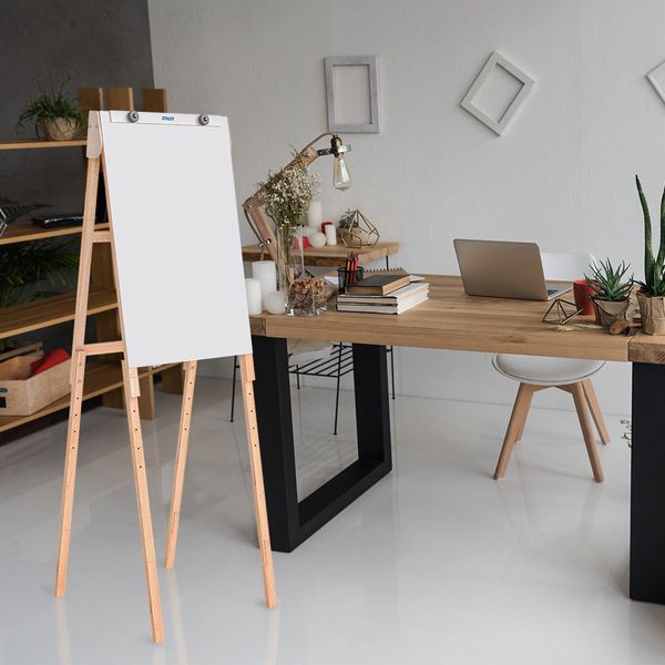 Flip Chart Quadro Branco Compact Line 56x87cm de Madeira